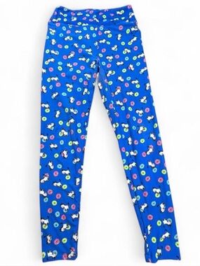 LuLaRoe OS Blue Unicorn & Donut Print Leggings One Size Novelty